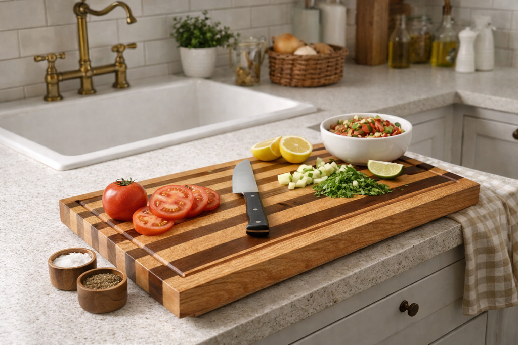 Handmade Striped Cutting Board