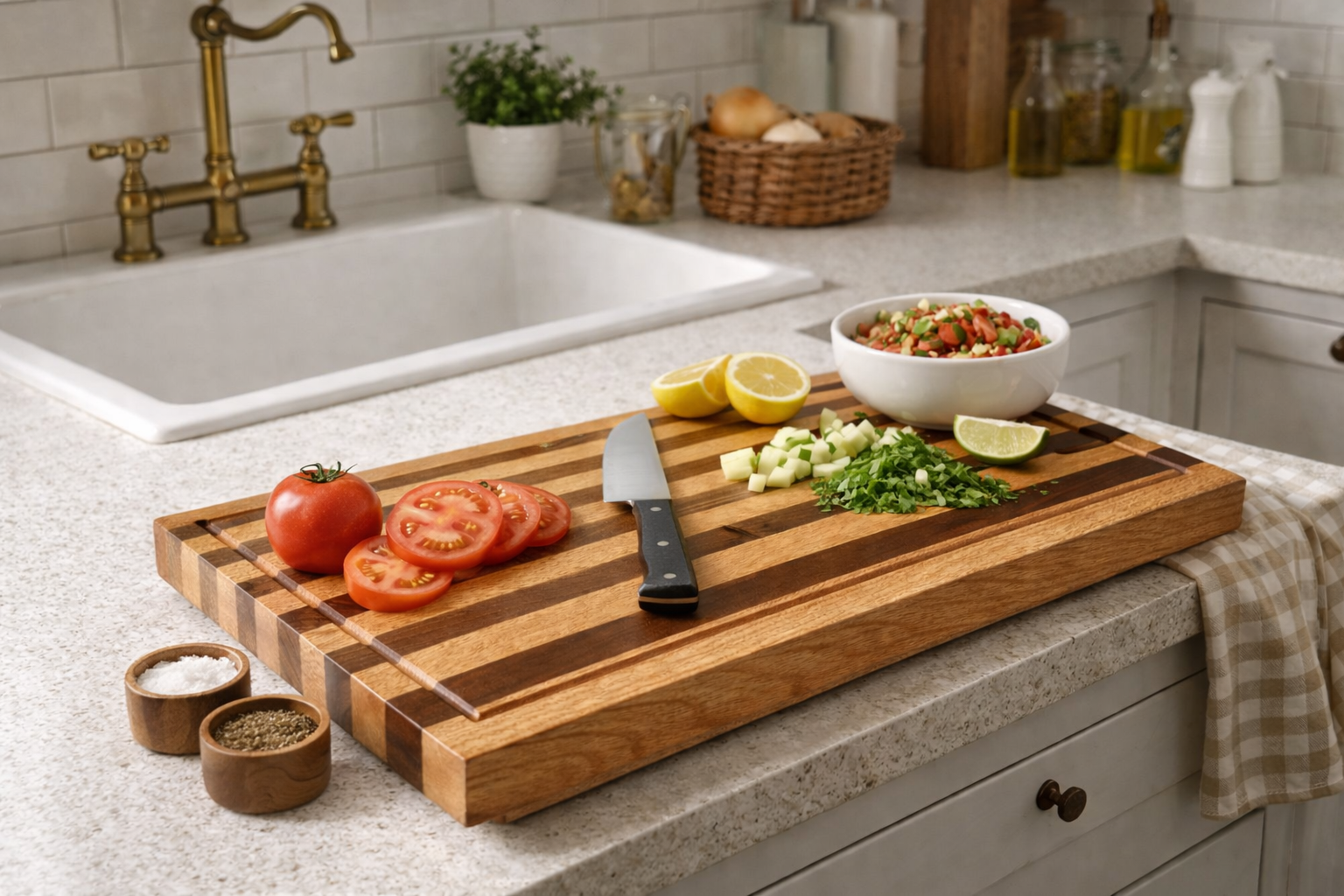 Handmade Striped Cutting Board